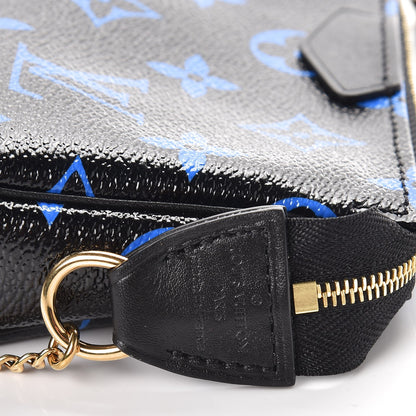 Louis Vuitton Colored Monogram Mini Pochette Accessories Blue Black 6 of 8
