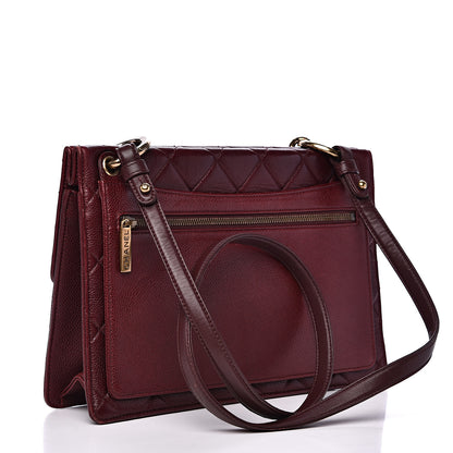 Chanel Caviar Quilted Large Retro Class Flap Burgundy 2 of 18