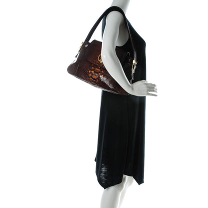 Gucci Python 1973 Shoulder Bag Brown Gold 2 of 8