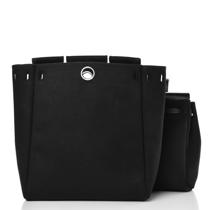 Hermes Toile Vache Calfskin Herbag 30 PM Backpack Black 3 of 12