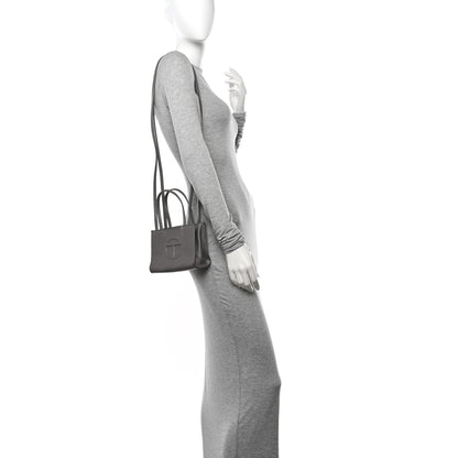 Telfar Vegan Leather Small Shopping Bag Grey 2 of 10