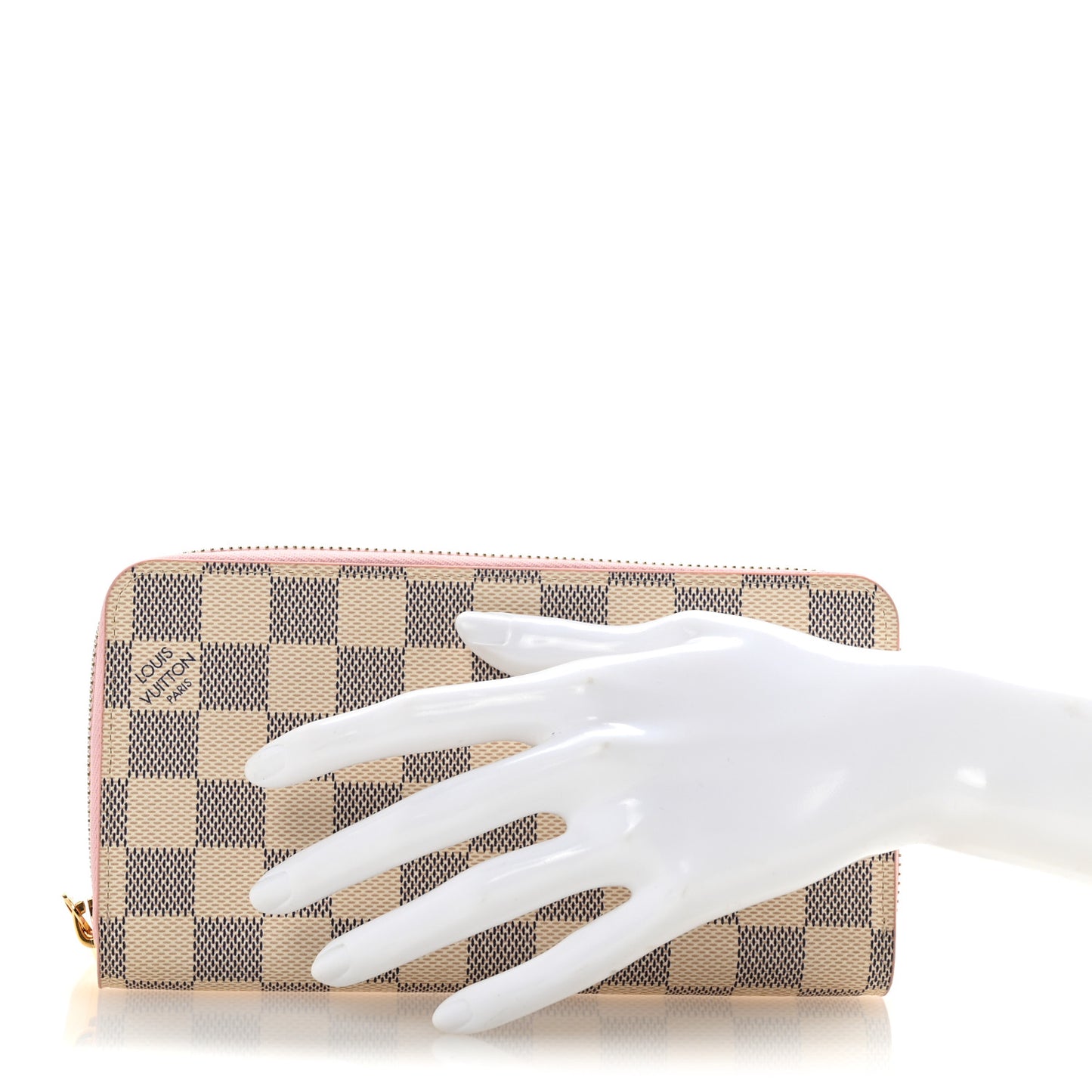 Damier Azur Zippy Wallet Rose Ballerine