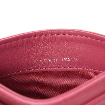 Chanel Lambskin Camellia Embossed Card Holder Pink 7 of 8