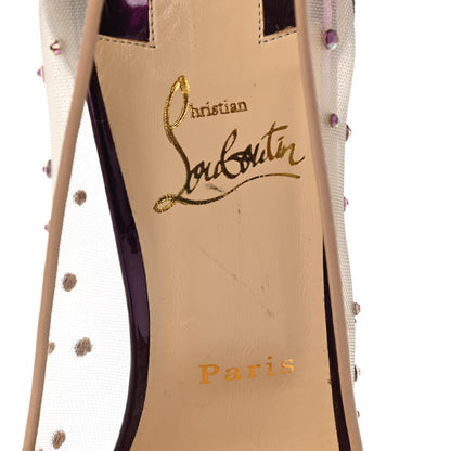 Christian Louboutin Rete Specchio Crystal Strass Follies 100 Pumps 39.5 Version Cosmos 7 of 9