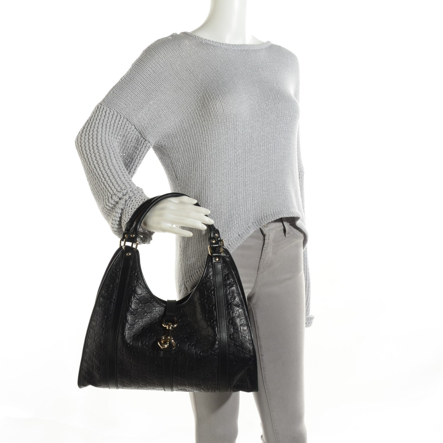 Gucci Guccissima Medium Joy Shoulder Bag Black 2 of 7