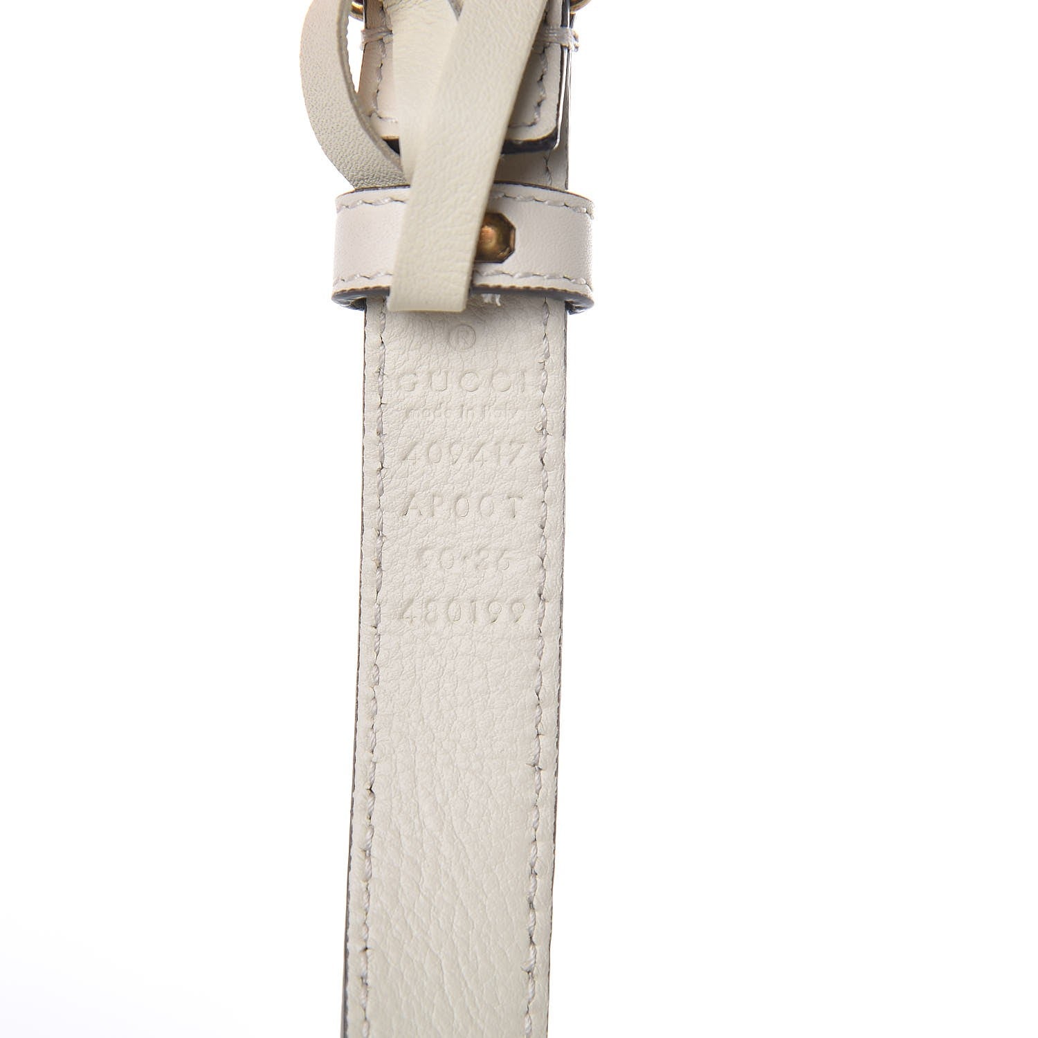 Gucci Calfskin Double G 20mm Belt 90 36 Mystic White 4 of 7