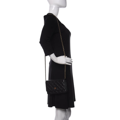 Chanel Lambskin Quilted Wallet On Chain WOC Black 2 of 13