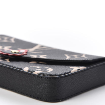 Louis Vuitton Empreinte Monogram Giant Crafty Pochette Felicie Black Creme 6 of 10