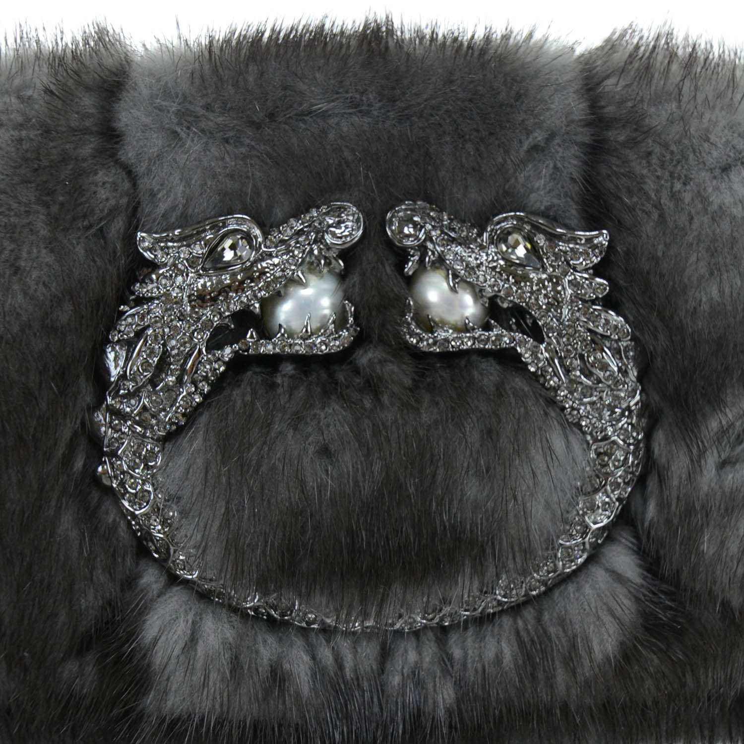 Gucci Fox Fur Tom Ford Jeweled Dragon Evening Bag 7 of 11