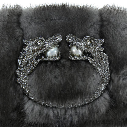 Gucci Fox Fur Tom Ford Jeweled Dragon Evening Bag 7 of 11
