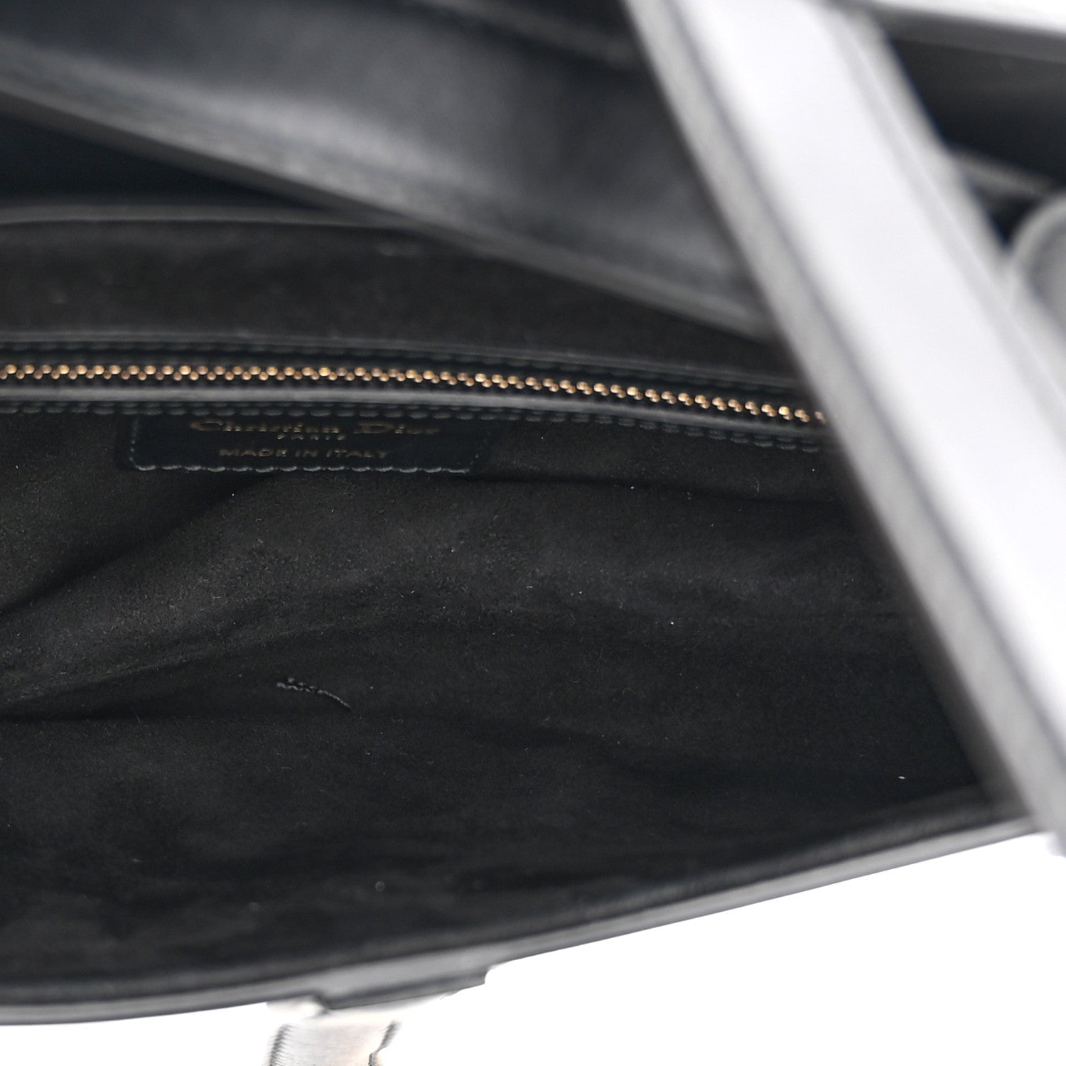 Christian Dior Calfskin Saddle Bag Black 5 of 10