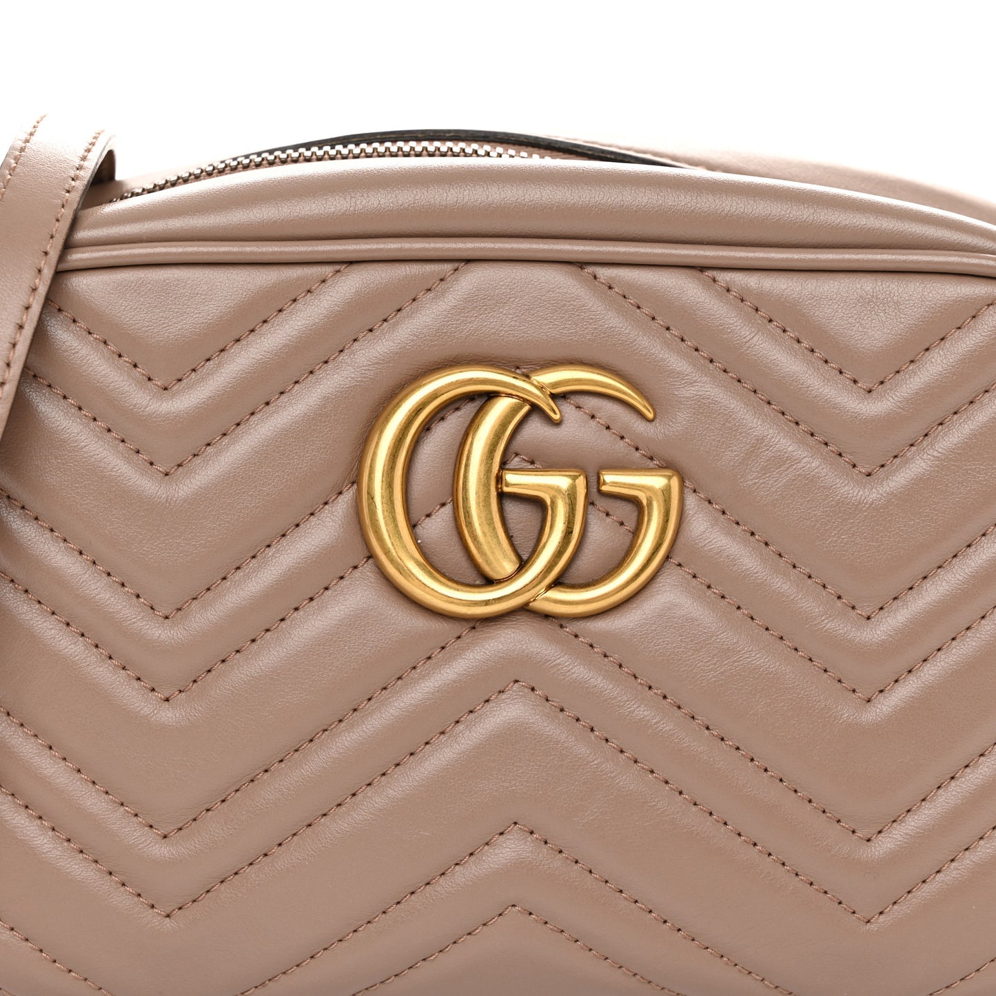 Calfskin Matelasse Small GG Marmont Chain Shoulder Bag Porcelain Rose