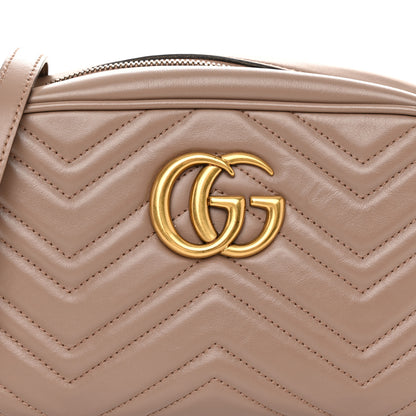 Gucci Calfskin Matelasse Small GG Marmont Chain Shoulder Bag Porcelain Rose 8 of 13