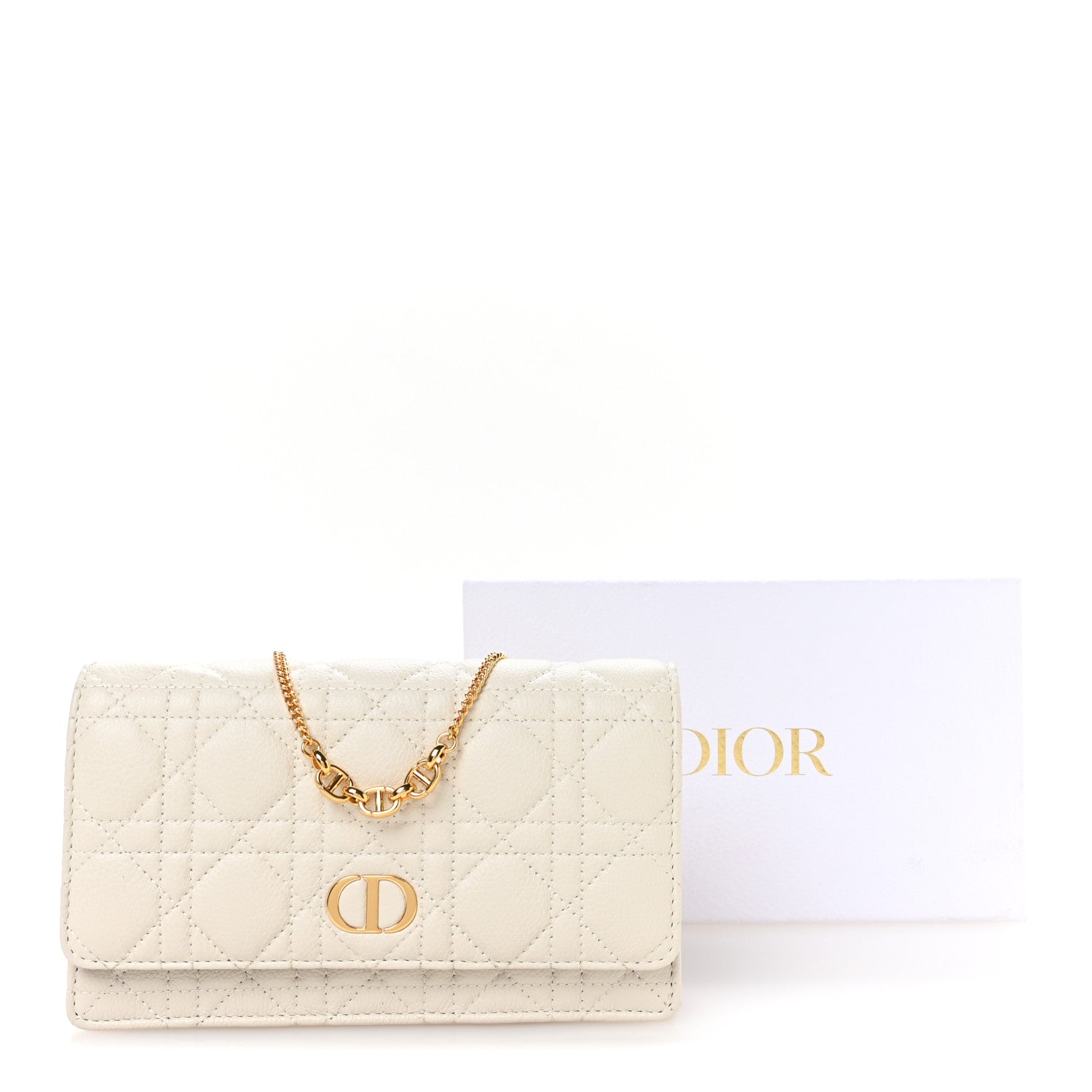 Christian Dior Supple Calfskin Caro Pouch with Chain Latte 11 of 11