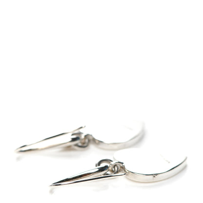 Gucci Sterling Silver Trademark Heart Drop Earrings 3 of 5