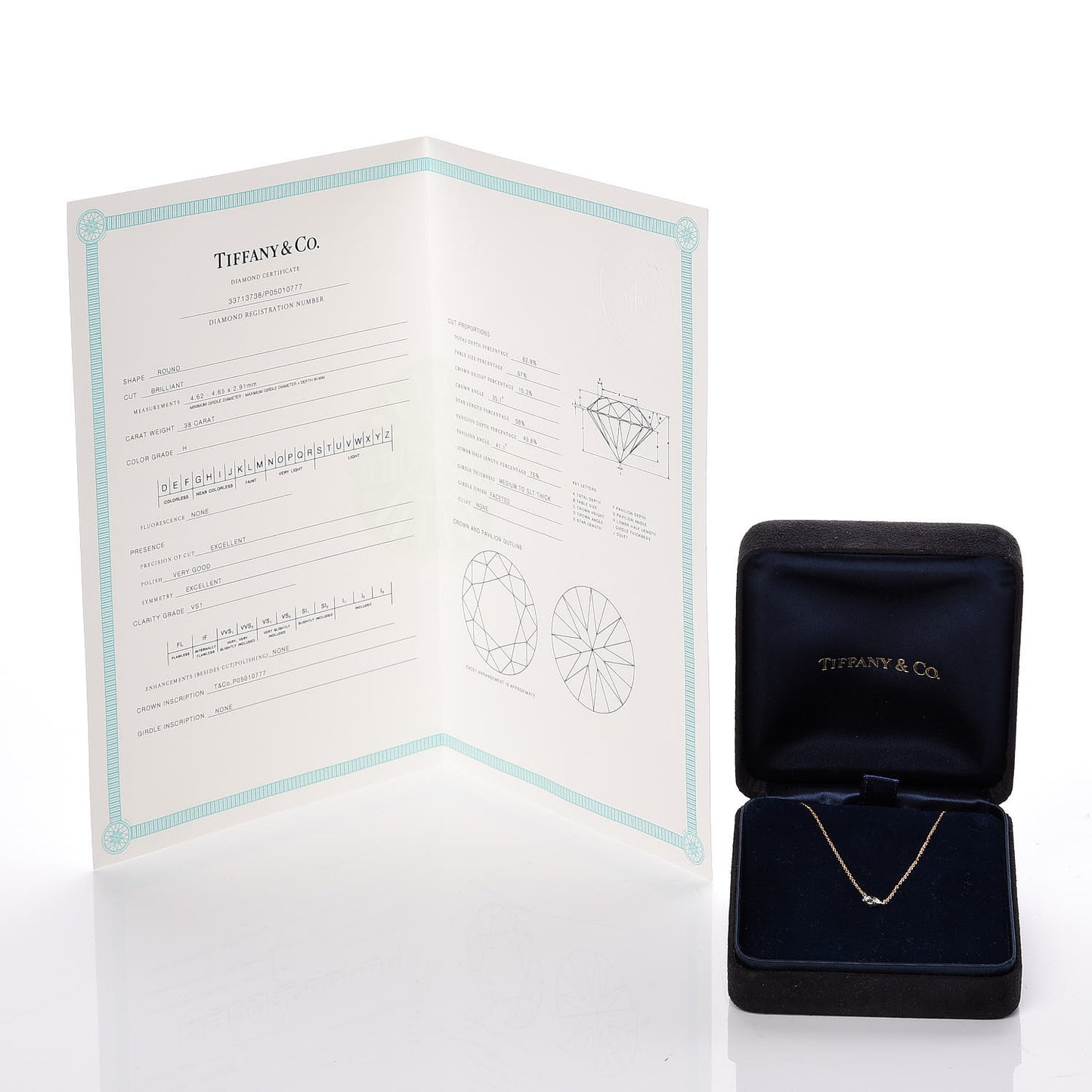 18K Yellow Gold Diamond .37ct Elsa Peretti Diamonds by the Yard Pendant Necklace