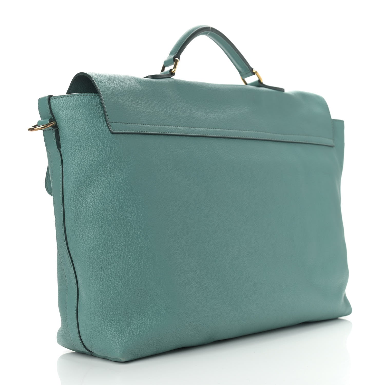 Burberry Grainy Calfskin Messenger Green 3 of 16