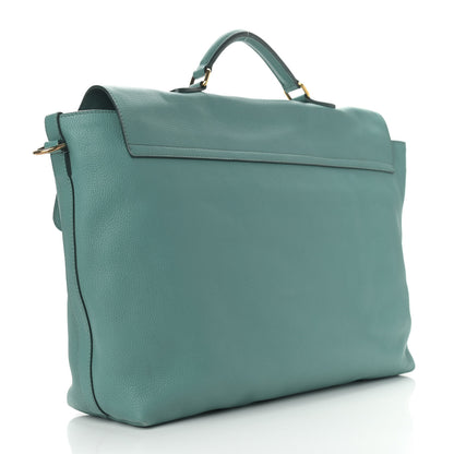 Burberry Grainy Calfskin Messenger Green 3 of 16