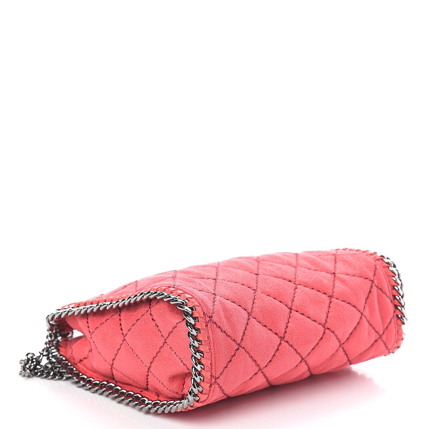 Shaggy Deer Quilted Mini Falabella Tote Pink Fluo
