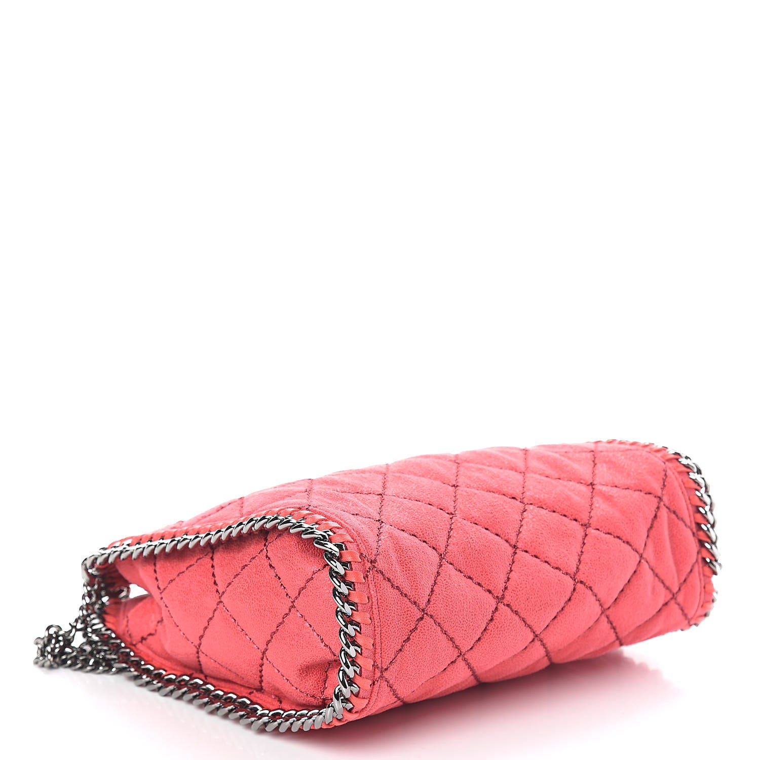 Stella McCartney Shaggy Deer Quilted Mini Falabella Tote Pink Fluo 4 of 9