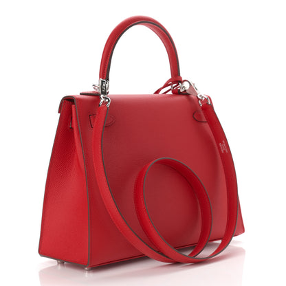Hermes Epsom Kelly Sellier 25 Rouge De Coeur 3 of 11