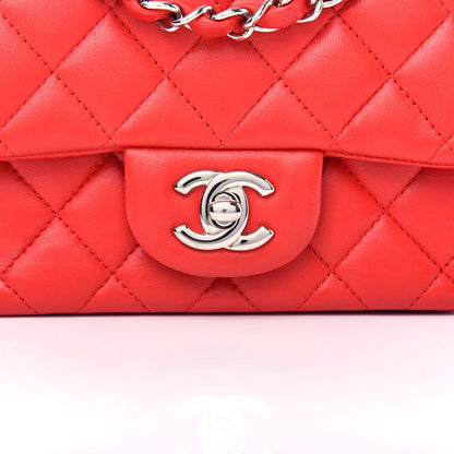 Chanel Lambskin Quilted Mini Square Flap Red 10 of 12