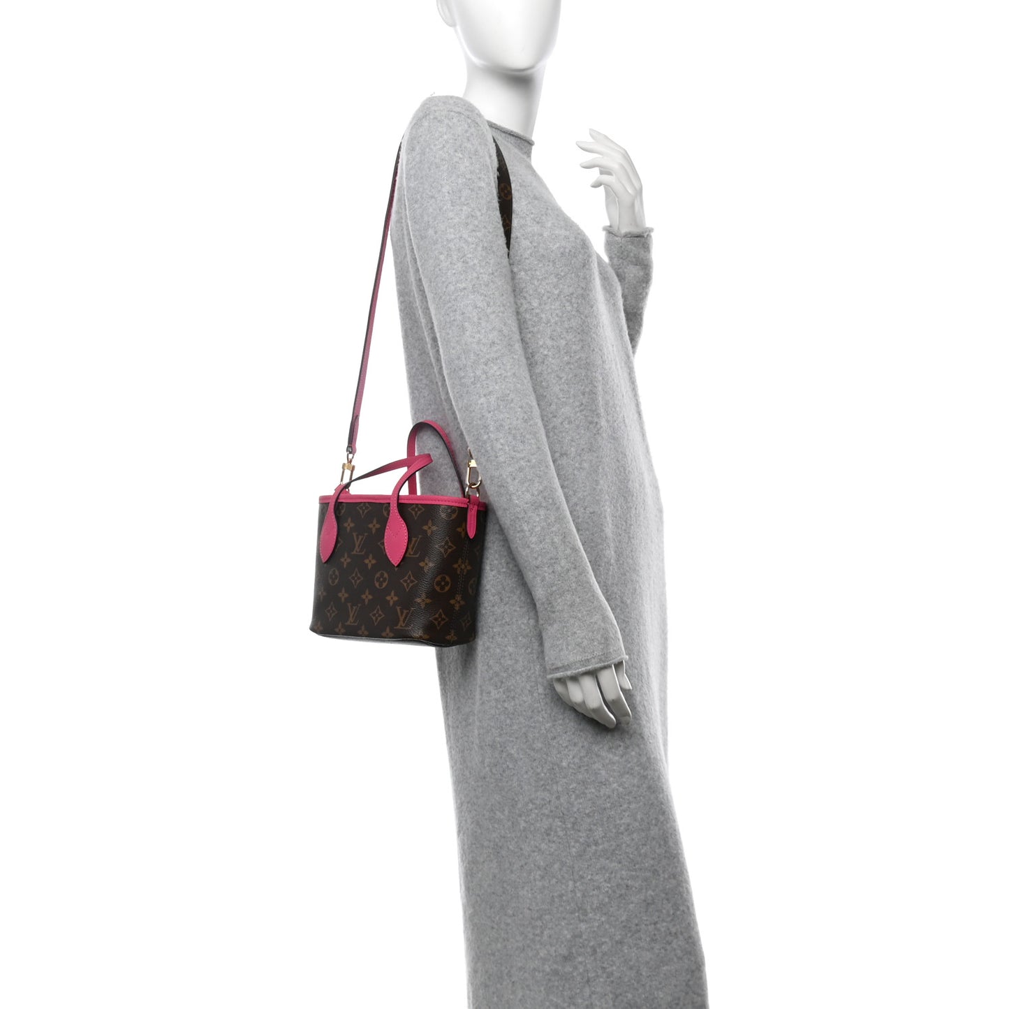 Monogram Neverfull Inside Out Bandouliere BB Rose Pondichery