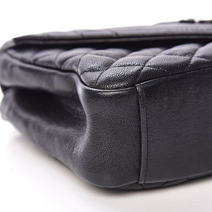 Saint Laurent Sheepskin Tri-Quilt Monogram Medium College Bag Black 12 of 15
