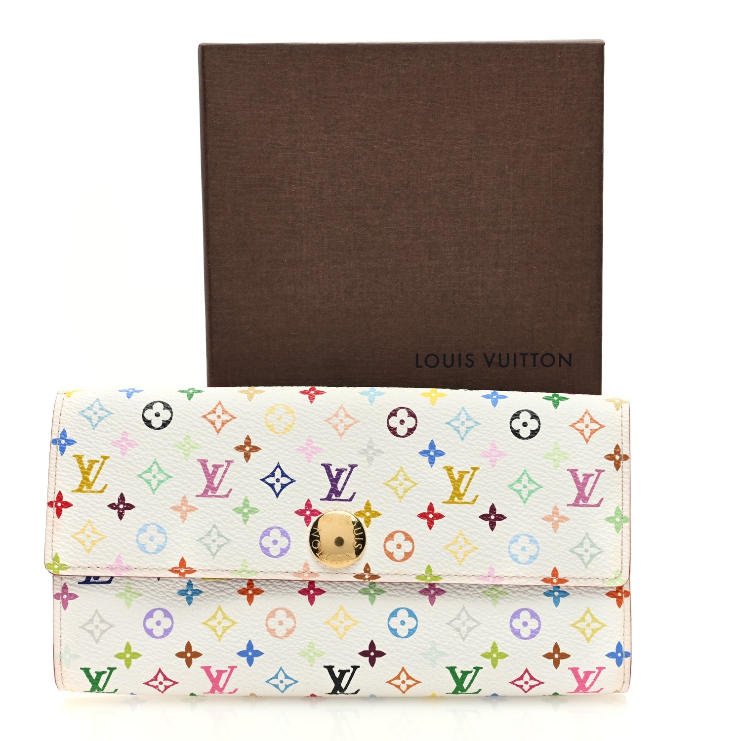 Louis Vuitton Monogram Multicolor Sarah Wallet White Grenade 7 of 7