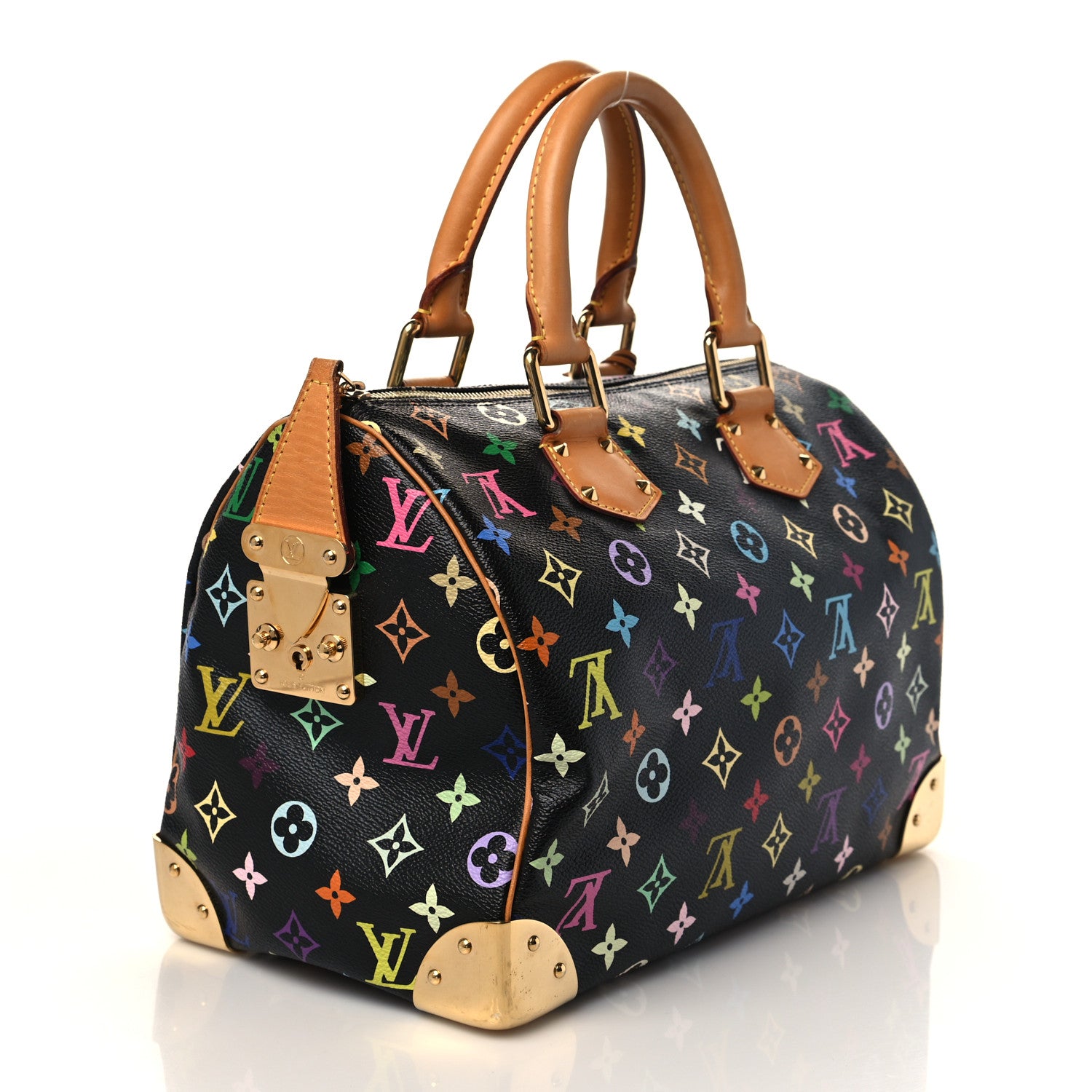Louis Vuitton Monogram Multicolor Speedy 30 Black 3 of 5