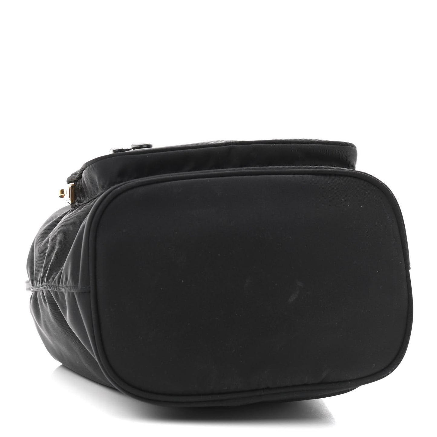Saffiano Tessuto Nylon Mini Bucket Crossbody Bag Black