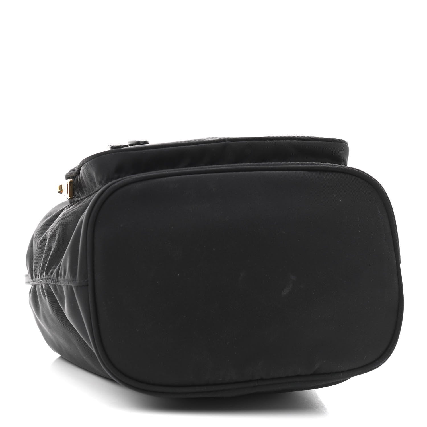 Prada Saffiano Tessuto Nylon Mini Bucket Crossbody Bag Black 4 of 11