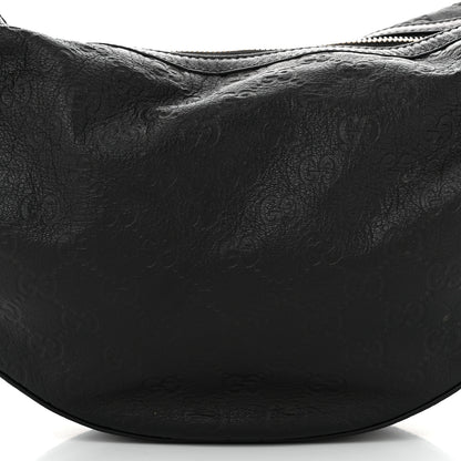 Gucci Guccissima Half Moon Bamboo Ring Hobo Black 8 of 11