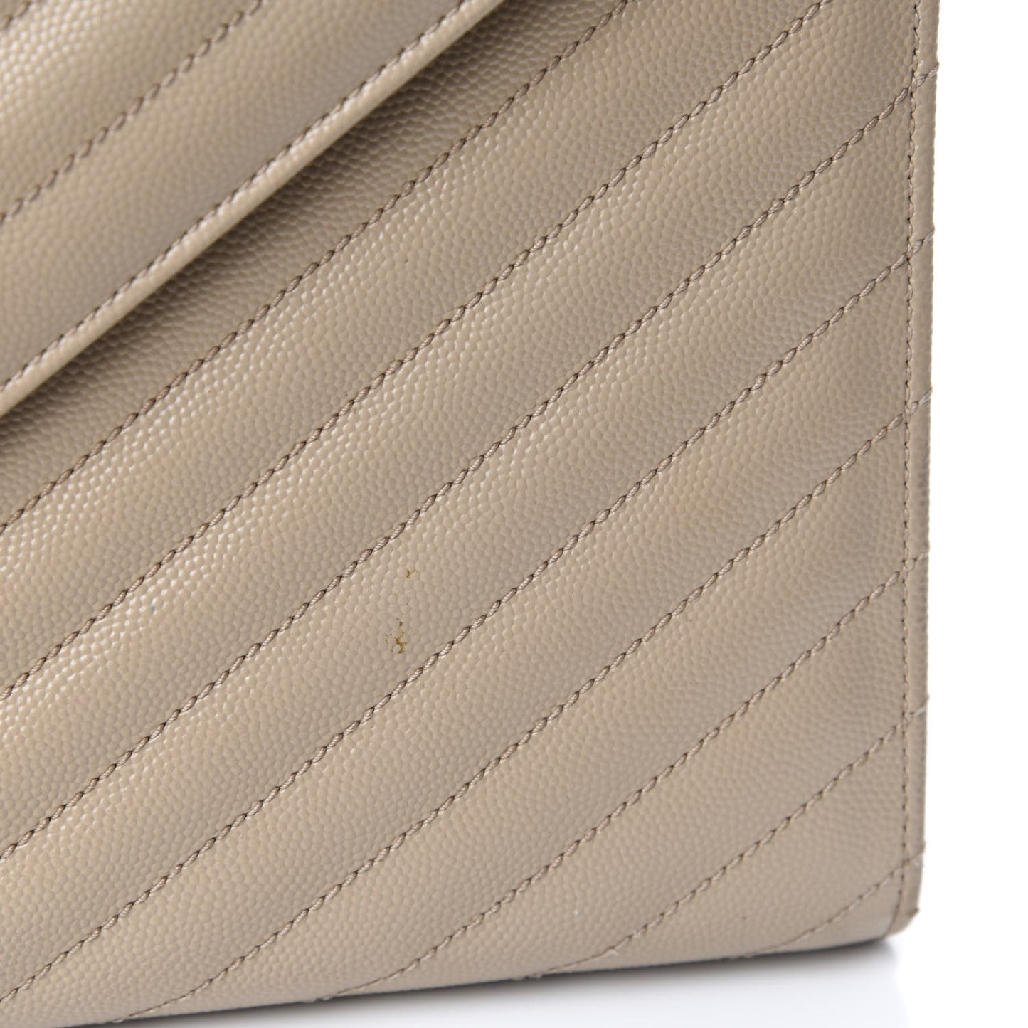 Grain De Poudre Matelasse Chevron Large Monogram Satchel Dark Beige