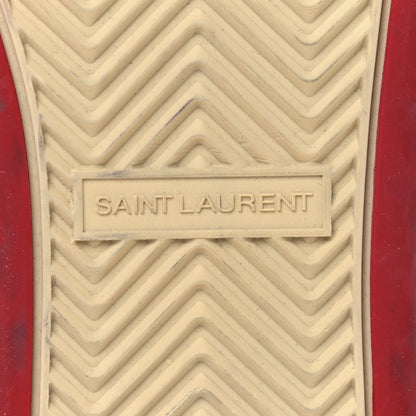 Saint Laurent Calfskin Perforated Womens Sneakers 39 Red 8 of 9