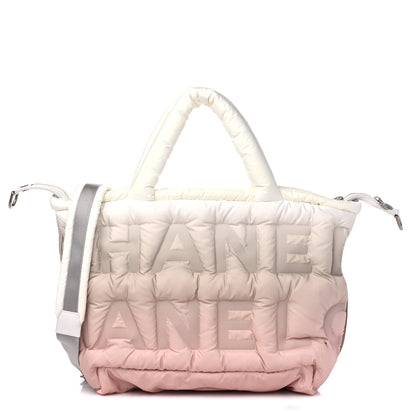 Chanel Nylon Coco Cocoon Ombre Travel Bowler White Pink 1 of 11