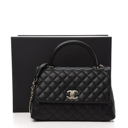 Chanel Caviar Quilted Small Coco Handle Flap Black 11 of 11