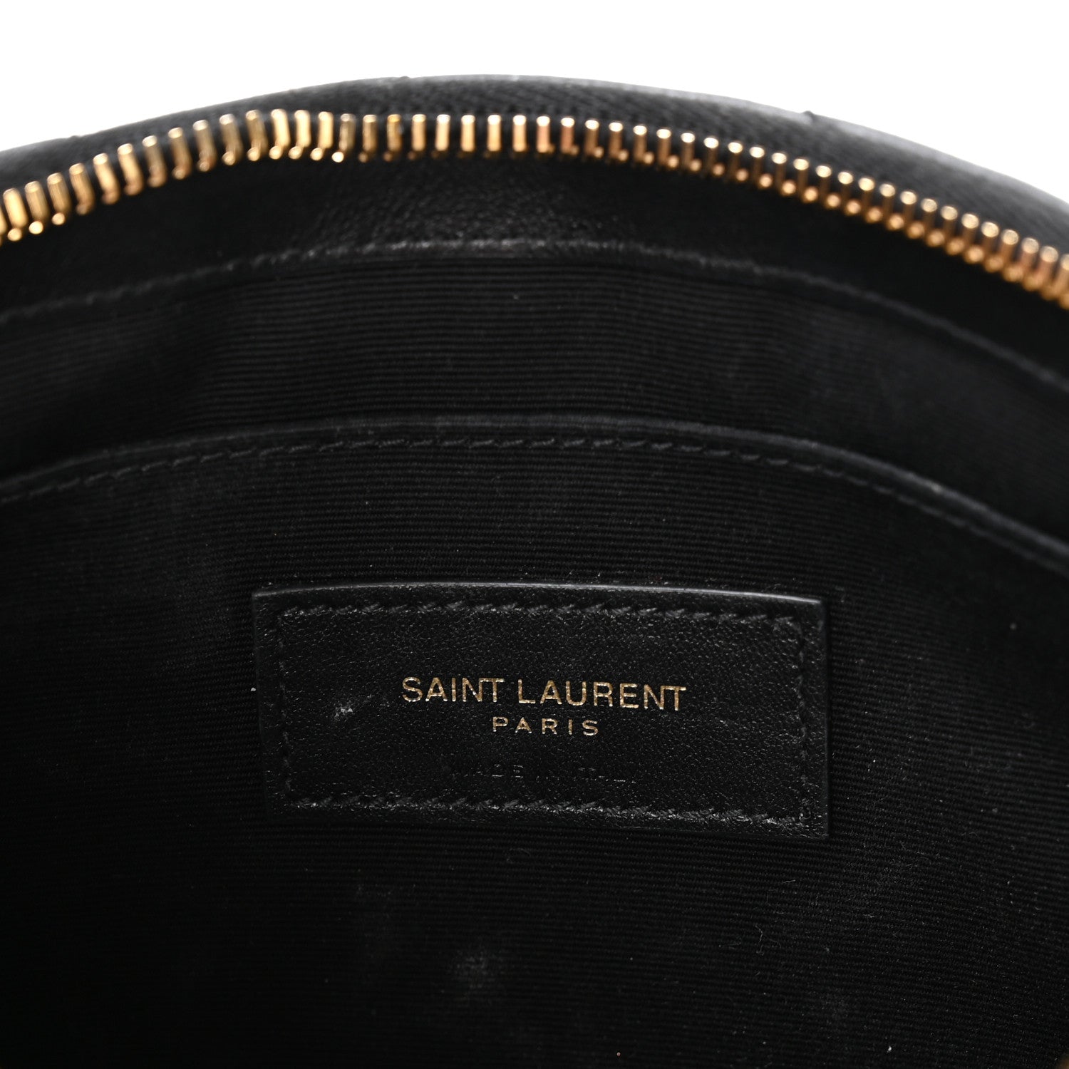 Saint Laurent Calfskin Matelasse Chevron Monogram A5 Wristlet Black 6 of 8