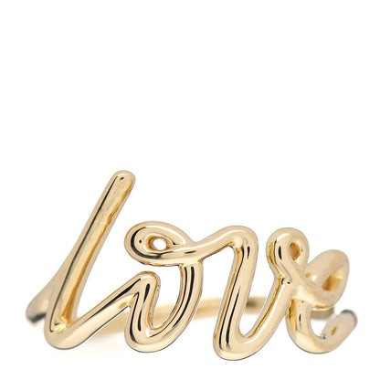 Tiffany 18K Yellow Gold Paloma's Graffiti Love Ring 52 6 1 of 5