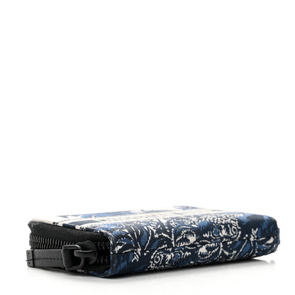 Christian Dior Technical Fabric Embroidered Palm Tree Toile De Jouy DiorTravel Detachable Card Holder Blue 4 of 7
