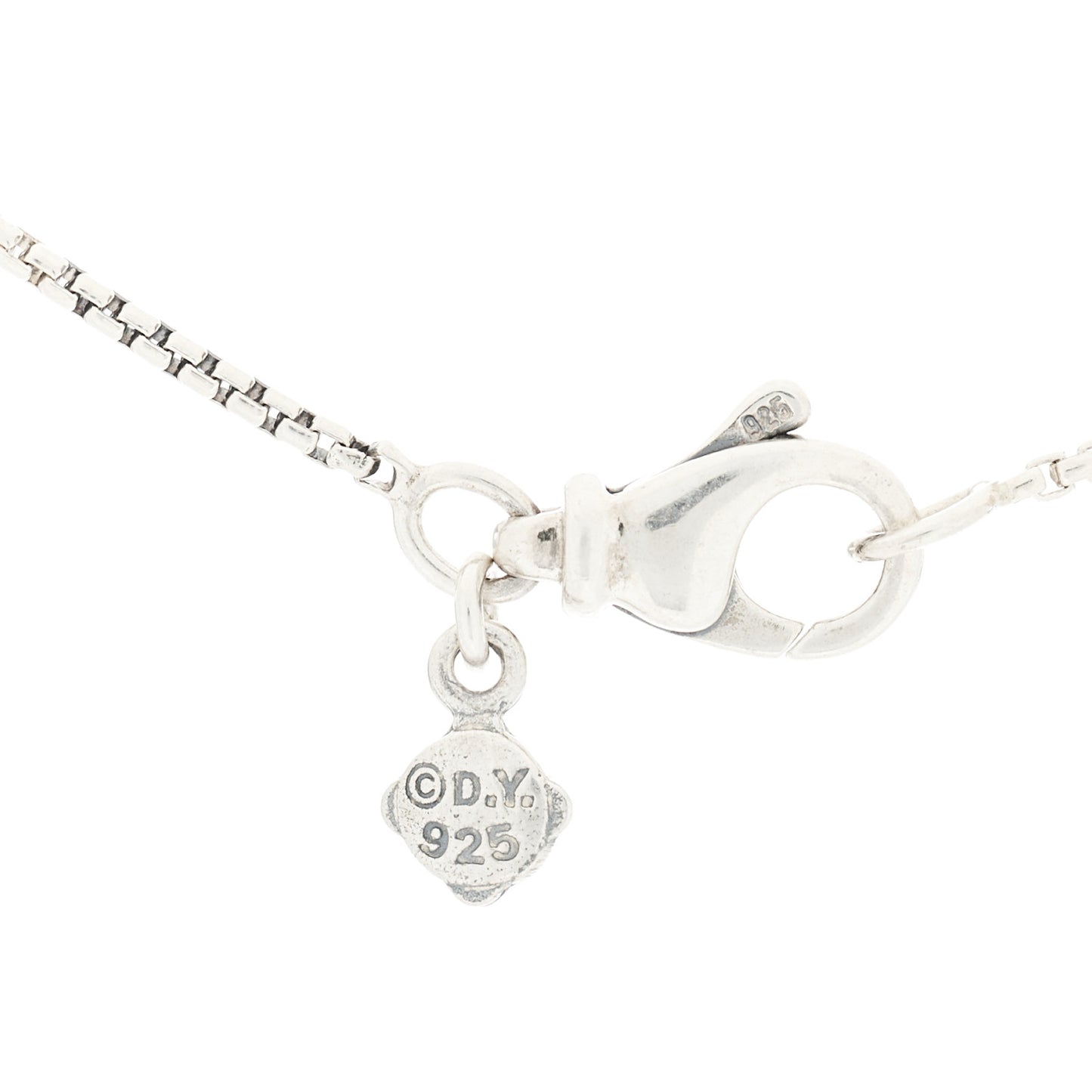 Sterling Silver Blue Topaz 8mm Chatelaine Pendant Necklace