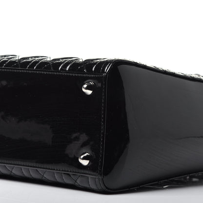 Christian Dior Patent Cannage Large Lady Dior Black 10 of 10