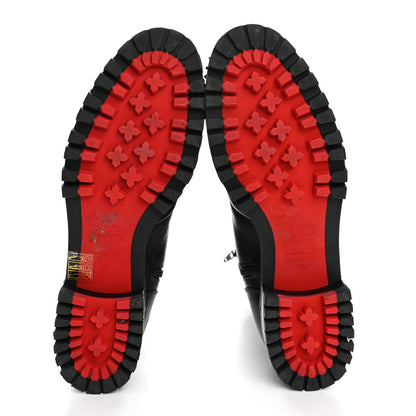 Christian Louboutin Calfskin Spikes TS Croc Flat Boots 39 Black 6 of 13