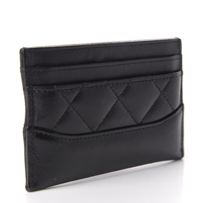 Chanel Aged Calfskin Quilted Gabrielle Card Holder Black 3 of 8