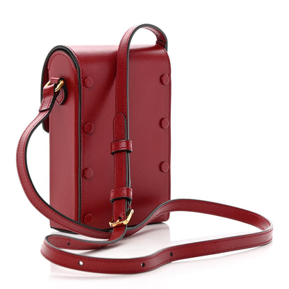 Gucci Boarded Plutone Calfskin Mini Horsebit 1955 Crossbody Bag New Cherry Red 3 of 12