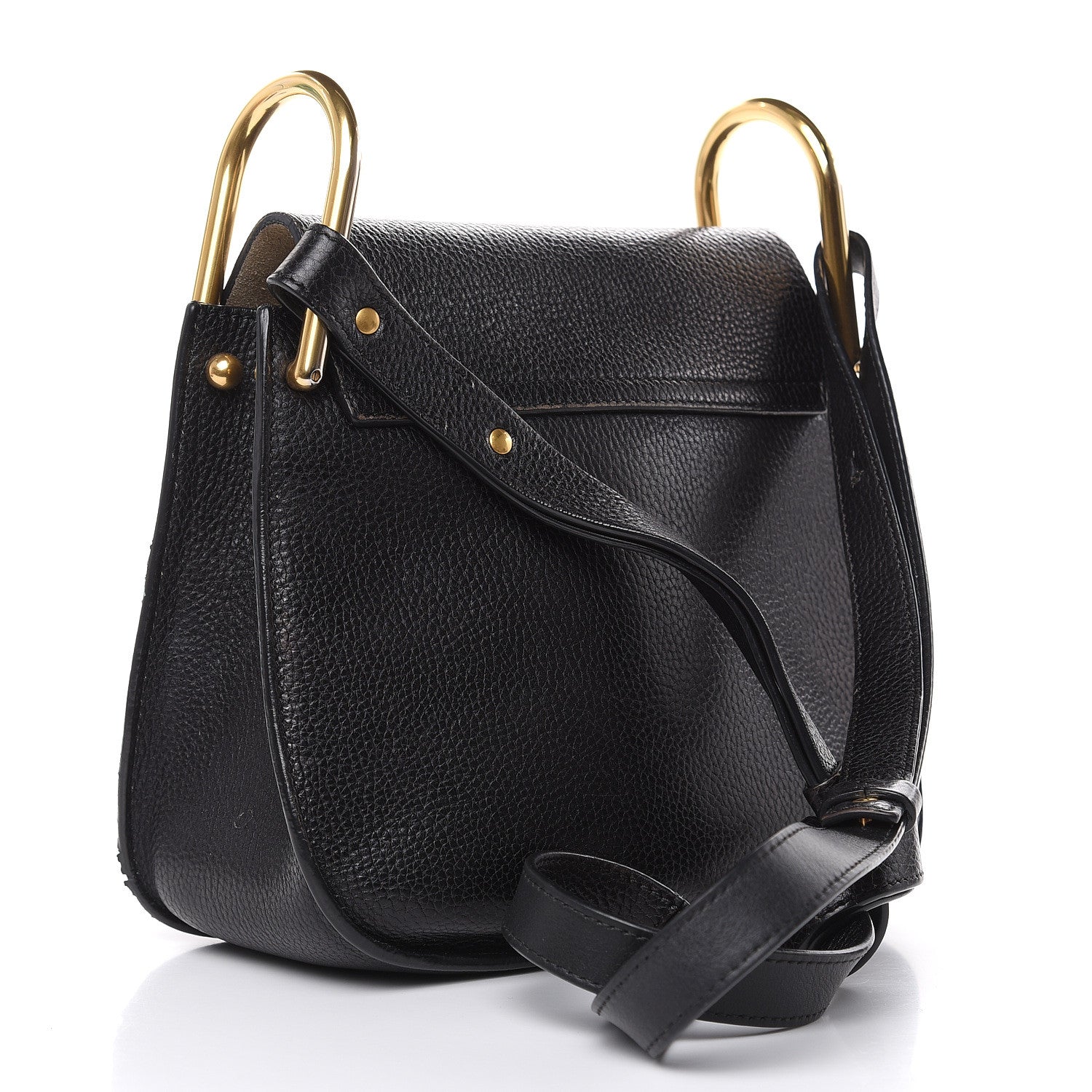 Chloe Grained Calfskin Small Hudson Tassel Shoulder Bag Black 3 of 19