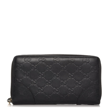 Gucci Guccissima Signature Microguccissima Bree Zip Around Wallet Black 1 of 7