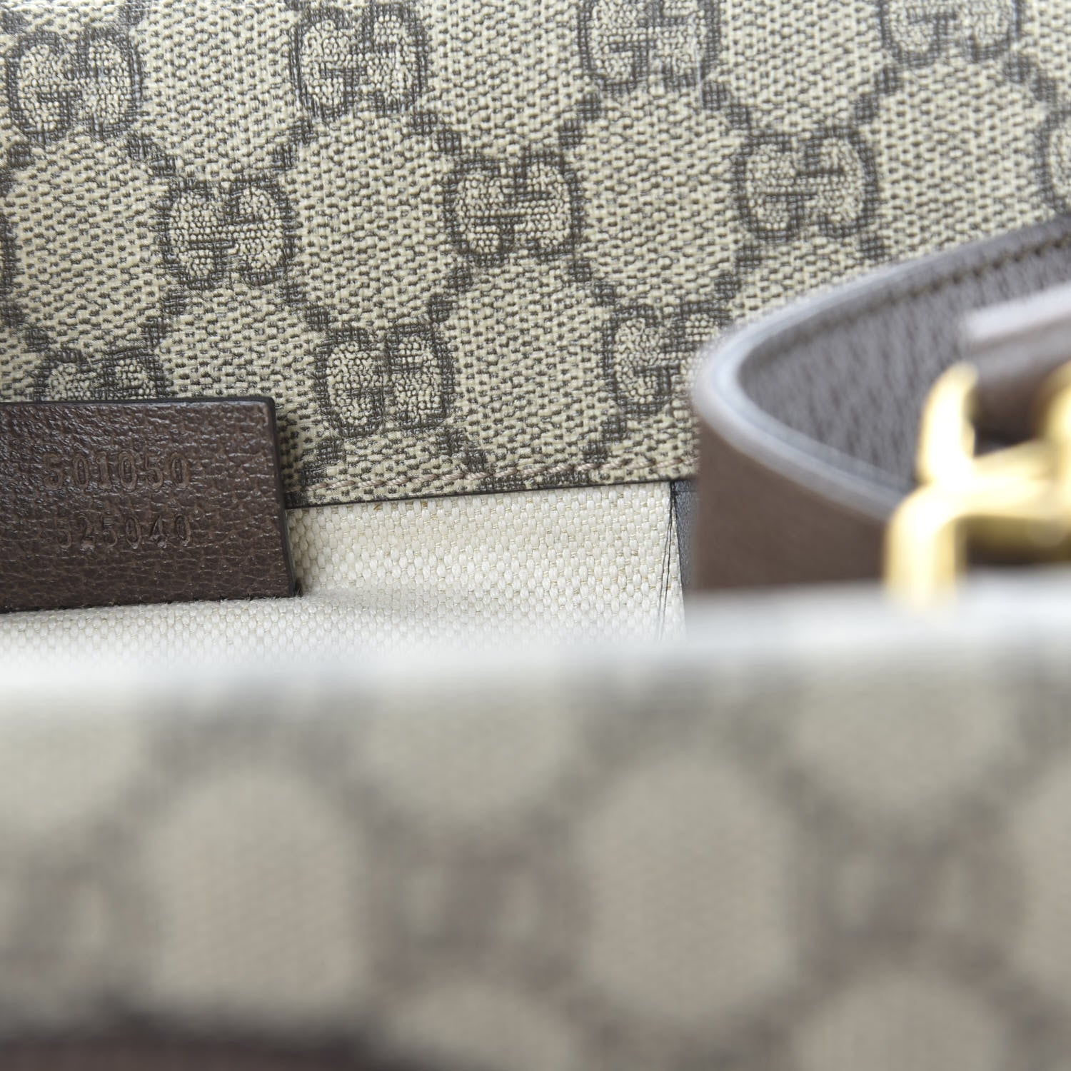 Gucci GG Supreme Monogram Web Small Neo Vintage Double Flap Messenger Bag Beige New Acero 9 of 10