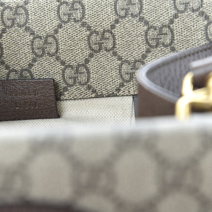 Gucci GG Supreme Monogram Web Small Neo Vintage Double Flap Messenger Bag Beige New Acero 9 of 10