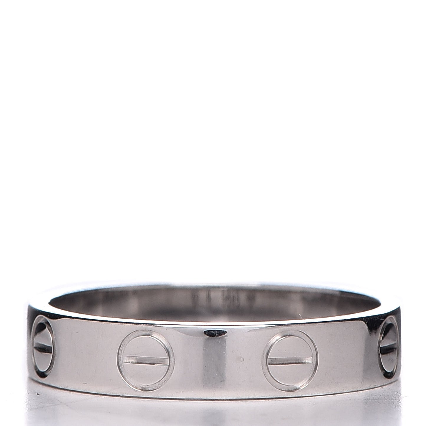 18K White Gold 3.5mm LOVE Wedding Band Ring 49 4.75